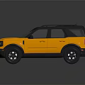 Yellow SUV with Black Roof Modern Exterior Design and Sleek Headlights