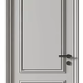 Modern White Swing Doors With Various Designs Including Glass And Solid Panels 3d model