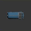 minibus minivan driverless bus school bus van box car 3d model