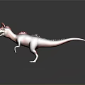 Vibrant Red Black Feathered Dinosaur Model With Head Crest In Standing Pose 3d model