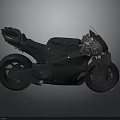 Modern Sleek Black Sport Motorcycle With Streamlined Body And Stylish Seat