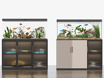 Modern fish tank fish tank combination 3d model