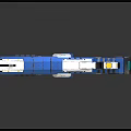 Futuristic Sci Fi Weapon With Blue Black Design Mechanical Grip And Barrel
