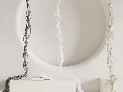 Stylish Woven Decorative Ropes In Black White Beige For Minimalist Home Living Decor 3d model