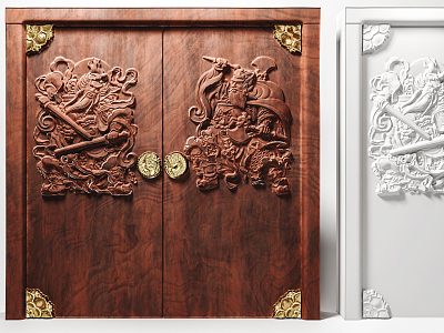 Chinese double door 3d model