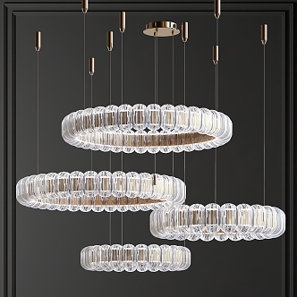 Light Luxury Crystal Chandelier 3d model