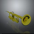Professional Shiny Golden Brass Trumpet With Polished Surface And Reflective Finish