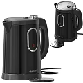 GARYN Black Electric Kettle With Water Level Indicator And Red Light Button 3d model