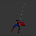 Spider Man Character Wearing Santa Hat Holding Weapon And Red Shield