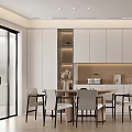 Modern Living Dining Room Interior With Marble TV Wall Sofa And Coffee Table Rug