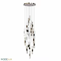 Modern Geometric Chandelier with Hanging Metal Rods for Contemporary Interior Decor