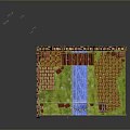 3D Brick Scene Design Featuring Stream Waterfall Bridge Grass And Platform