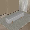 Sofa stool Bed end stool Shoe changing stool Bench 3d model