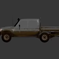 Vintage Rustic Off Road Pickup Truck With Roof Rack And Open Cargo Bed