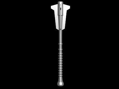 High Quality Metal Hardware Tool With Long Handle Flat Head And Spiral Pattern Design 3d model