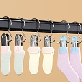 Modern Clothes Pin Hook Hanging Socks Clothes Pin Clip Iron Clip Shirt Clip 3d model