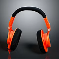 Orange and Black Over Ear Headphones Featuring Comfortable Earpads High Sound Quality Experience