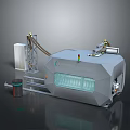 Industrial Shredding Machine With Feeding Conveyor Control Panel And Safety Guards