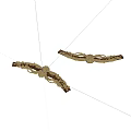 Vintage Style Golden Brown Decorative Hair Accessories With Ornate Carved Patterns