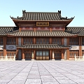 Ancient Chinese Style Ancient Temple Palace Tang Dynasty Architecture Temple 3d model