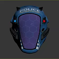 Weapon Gear Blue Tactical Helmet With PRO Logo Yellow Dots Black Components And Reflective Surface