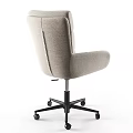 Ergonomic Modern Fabric Office Chair With Armrest And Black Caster Wheels