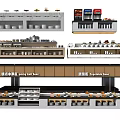Buffet Station Featuring Hot Food Area Cold Dish Section And Various Dishes