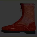 Fashionable Red Lace Up Boots With Tall Shaft And Classic Design