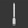 White PSLV Rocket Model With Space Launch Vehicle Design And Details 3d model
