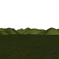 Scenic Park Landscape With Lush Green Grass And Rolling Hills