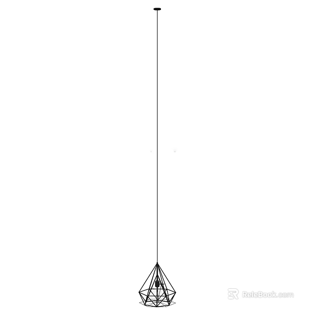 Minimalist Modern Pendant Light For Home Interior With Simple Linear Hanging Structure Design 3d model 