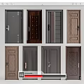 Various Security Doors With Different Designs And Styles For Home Protection 3d model