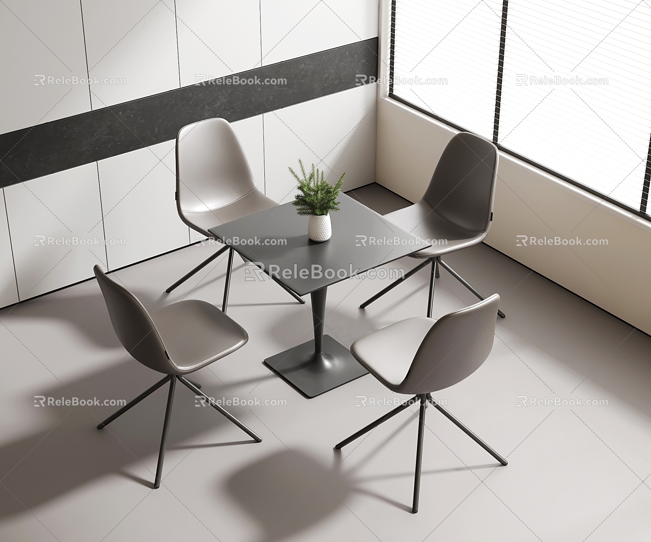 Modern leisure table and chair combination negotiation table and chair combination 3d model