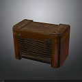 Vintage Radio With Wooden Casing Classic Grille And Retro Knobs Design