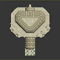 Traditional Stone Building Design With Intricate Dome Carvings And Arched Entrance