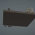 Chess Board Game Entertainment With Black And White Pieces On Checkerboard Squares