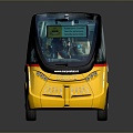 minibus minibus minivan driverless bus bus school bus van box car 3d model