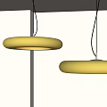 Middle Style Restaurant Chandelier 3d model