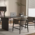 Desk and Chair Combination Adult 3d model