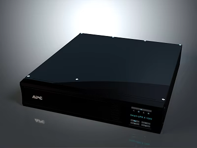 APEC Black Network Device With Front Panel Interface And Compact Design 3d model
