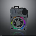 Portable Electronic Speaker With Colorful LED Lights Handle And Knob Design