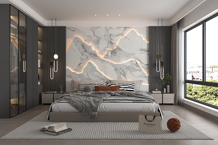 New Chinese bedroom 3d model