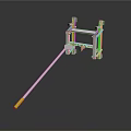 Industrial Metal Frame Equipment With Long Rod And Yellow Tip