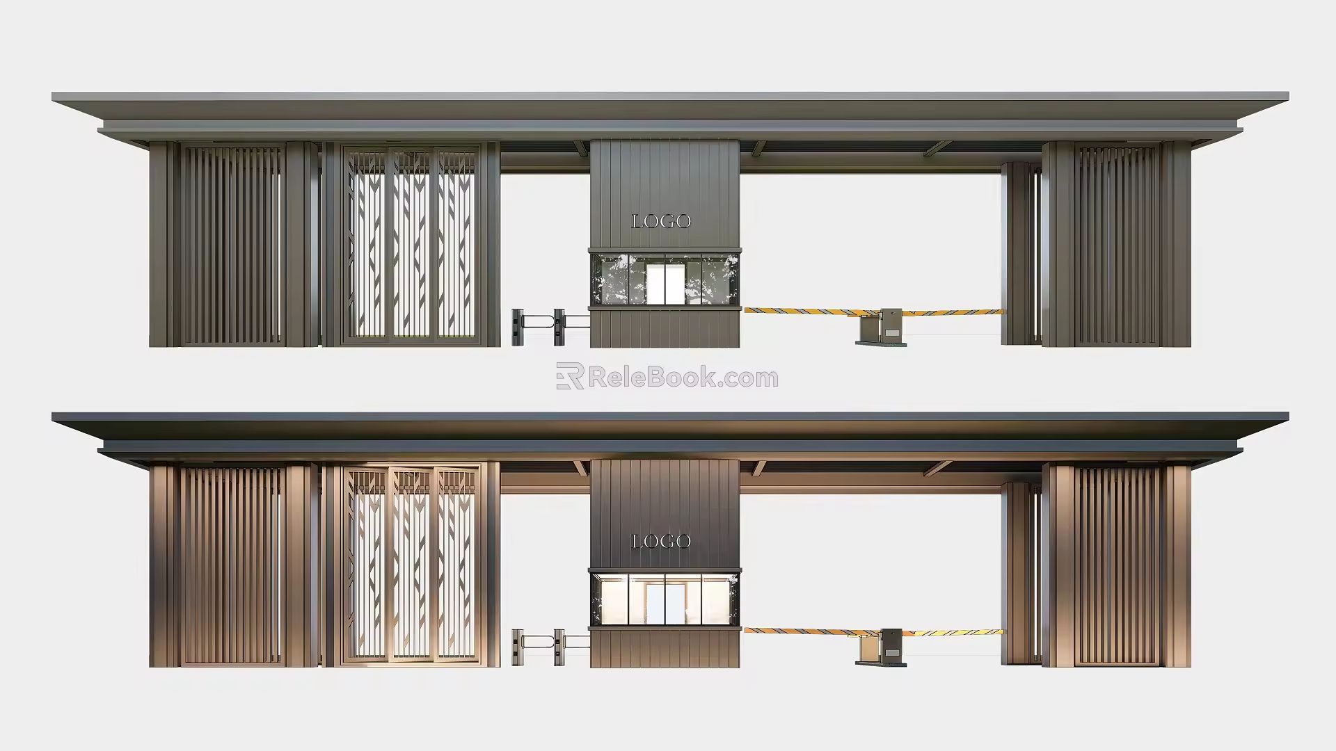 New Chinese Style Entrance Gate 3d model
