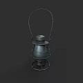 Vintage Metal Lantern Featuring Classic Design Decorative Handle And Frame