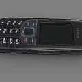 Nokia Black Feature Mobile Phone With Physical Keypad And Screen Design 3d model