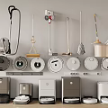 Essential Household Cleaning Appliances Including Robotic Vacuums Mops And Trash Bins