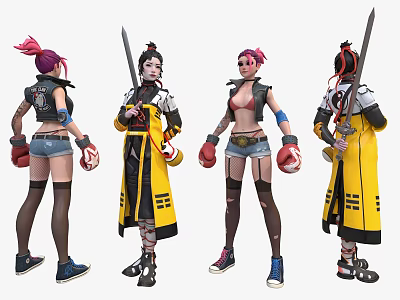 Modern Game Role Game Beauty Taoist Woman 3d model