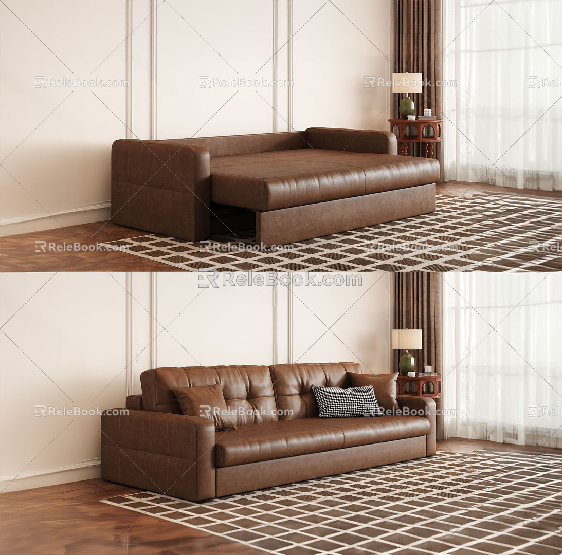 Modern Folding Sofa Bed 3d model