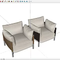 Modern Single Sofa 3d model